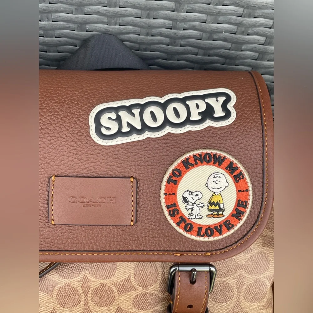 ‼️last one‼️NWT！Coach X Peanuts Sprint Backpack In Signature With Patches（CBI44） - Picture 5 of 13